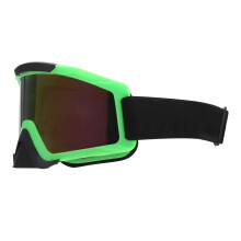 Green Motorcycle Goggles with Scratch Resistant Clear Vision Lens