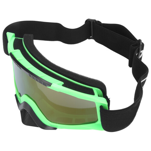 Green Motorcycle Goggles with Scratch Resistant Clear Vision Lens 1