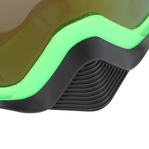 Green Motorcycle Goggles with Scratch Resistant Clear Vision Lens 2