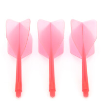 3 Pcs Transparent ABS Dart Shafts with Flights, 2BA Thread, 80mm