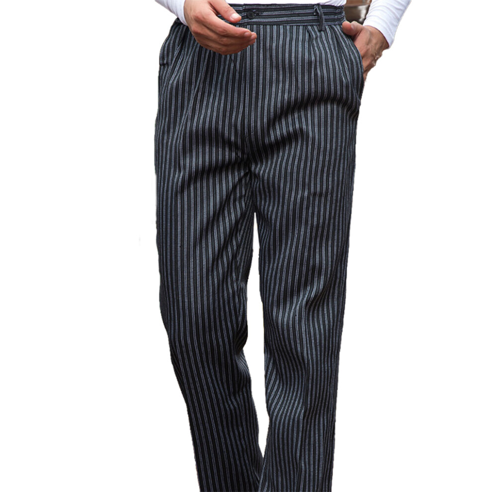 (MZebra Stripes) Chef Pants Men Baggy Cook Pant Waiter Uniform Wear-resistant Clothes-image-OPC-PMS29SY-NEW