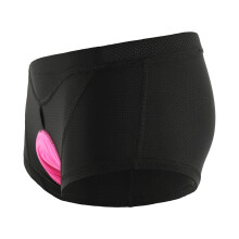 Damen Fahrrad Shorts 3D Gel-Polsterung MTB Fahrradhose Unterwäsche S-XXL, Schwarz/Pink/Weiß