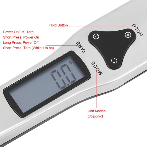 500g Digital Kitchen Spoon Scale with LCD Display, 0.1g Precision 2
