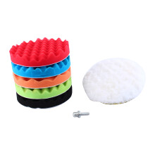 7" Sponge Polishing Pad Kit for Car Buffing Waxing with M14 Drill Adapter