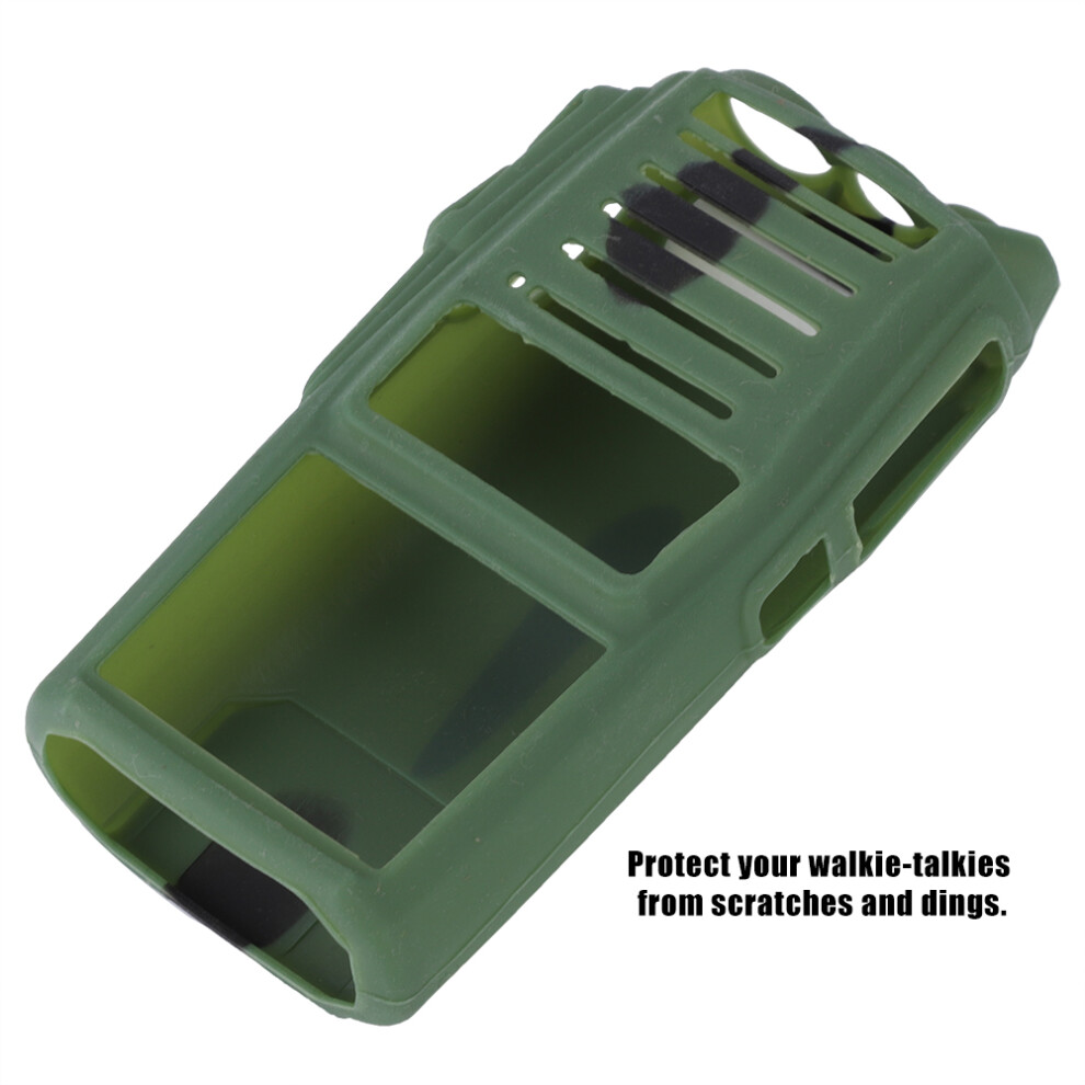 Silicone Holster Case For Baofeng Uv82 Walkie Talkie Camouflage Black 4971358414343