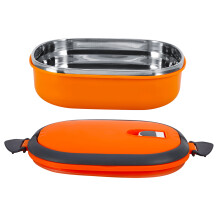 Isolierter Edelstahl-Lunchbox 1 Schicht Orange 0,6L Lebensmittelaufbewahrung