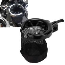 Universal Aluminum Alloy Motorcycle Cup Holder 25mm Handlebar Black