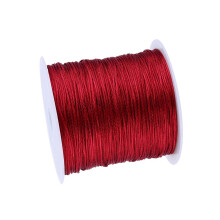 Burgundy Nylon Macrame Thread 100M X 0.8mm Rattail Cord for Jewellery Making