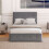 Comfy Living (3ft Single, Grey) Reuben Fabric Ottoman Storage Bed with Kerri Mattress 3