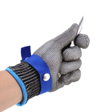 Schnittfeste Edelstahl-Gitterhandschuh, Metallgitterhandschuh, 10,5 cm Handflächenlänge