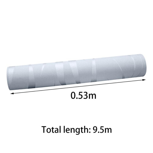 (Default) Lushuhub 9.5M Modern Non-pasted Wave Wallpaper Roll- Silver Grey 2