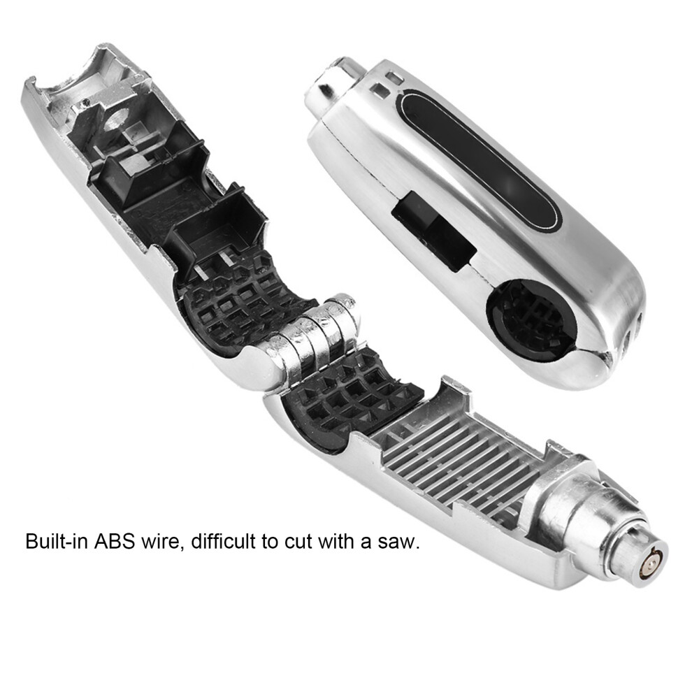 Robust Handlebar Lock For Motorcycles Scooters & Atvs Silver 4171358419618