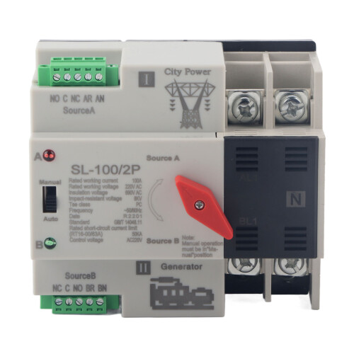 Automatic Transfer Switch 2P 100A Uninterruptible Power Supply, 220V 1