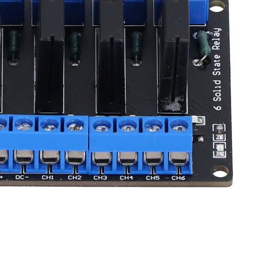 6 Channel Solid State Relay Module DC Control High Voltage Trigger 5V 12V 24V 2