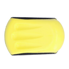 Schleifpad-Mausform Handblock Schleifer mit Klettverschluss, 125 mm Polierplatte