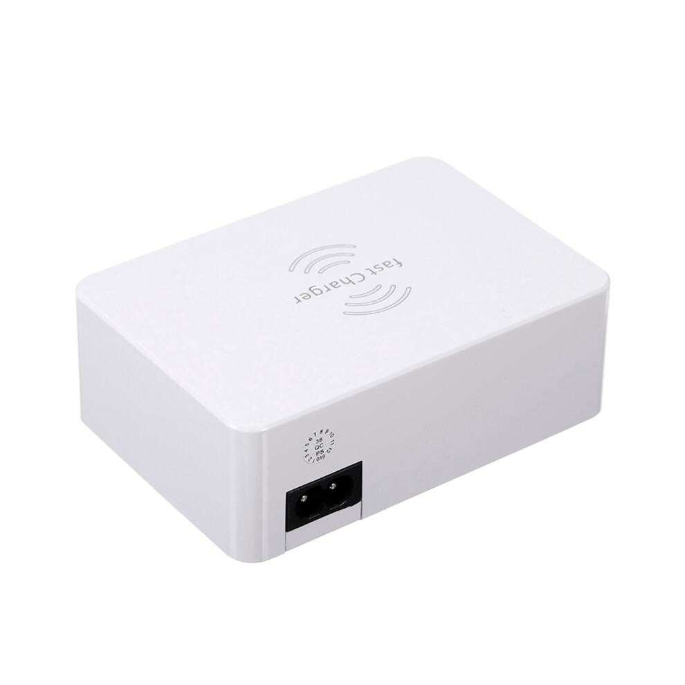Smart Charging Station 6 Ports Wireless Lcd Dock 40W Black/White 6941358419868