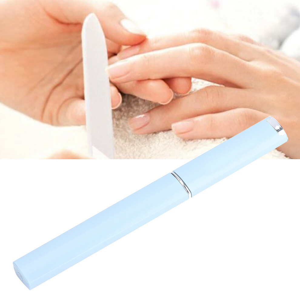 Premium Blue Glass Nail File for Safe Non-Toxic Nail Care at Home