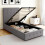 Comfy Living (3ft Single, Grey) Reuben Fabric Ottoman Storage Bed with Lucy Mattress 4