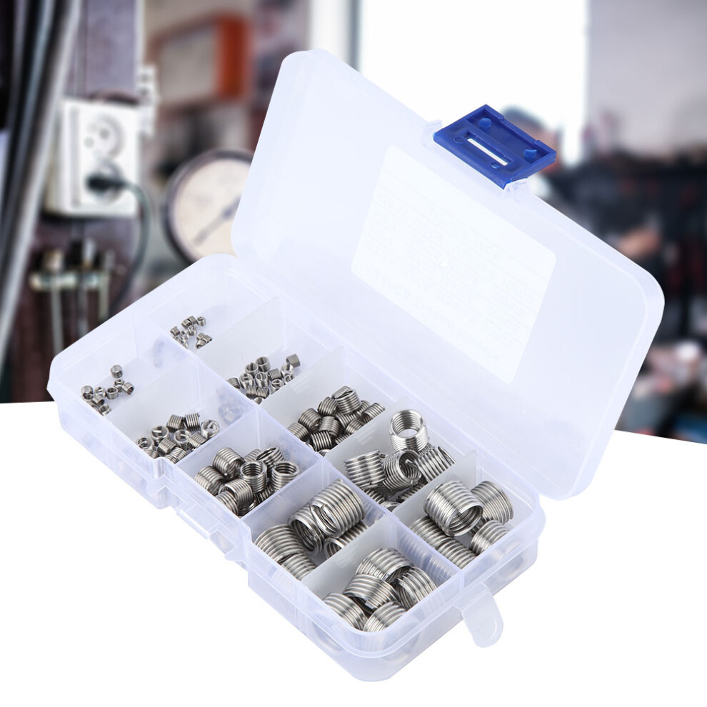 145Pcs Stainless Steel Wire Thread Repair Insert Kit, Sizes M2-M12 8411358422314