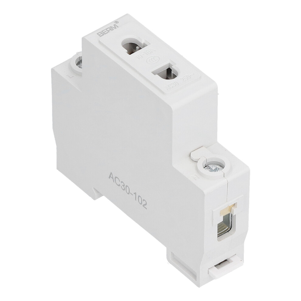 12Pcs Berm Power Socket 250V Din Rail-Mounted 2Pin Modular Outlet Kit 8771358423583