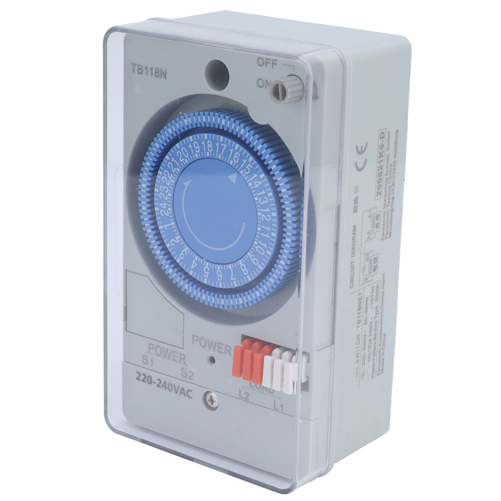 24 Hour Mechanical Timer Switch 220Vac Automatic Power Saving For Water Heaters 9321358423404