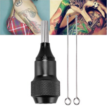 Poignée de tatouage en alliage réglable de 30 mm - antidérapante et noire
