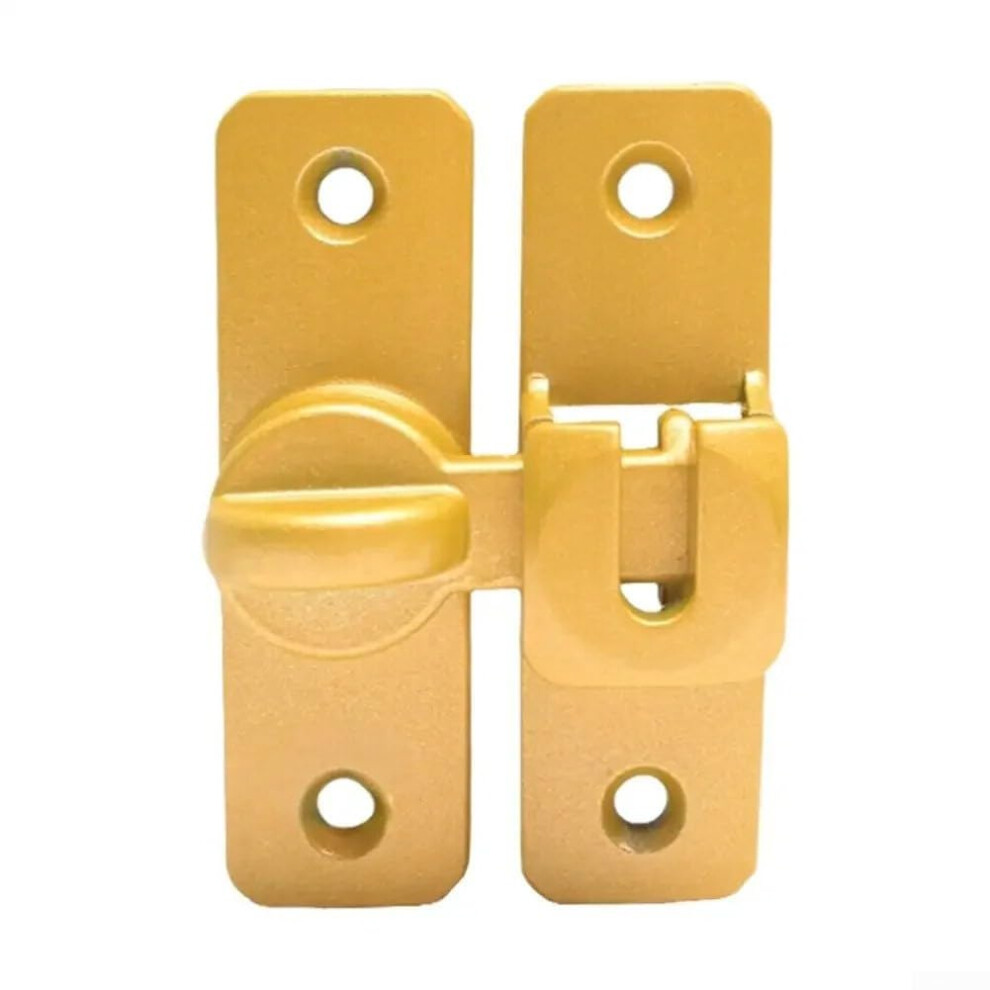 Barn Door Lock Aluminum Alloy Sliding Door Latch Lock 90-180 Degree Gate Lock Gold 9067246564650