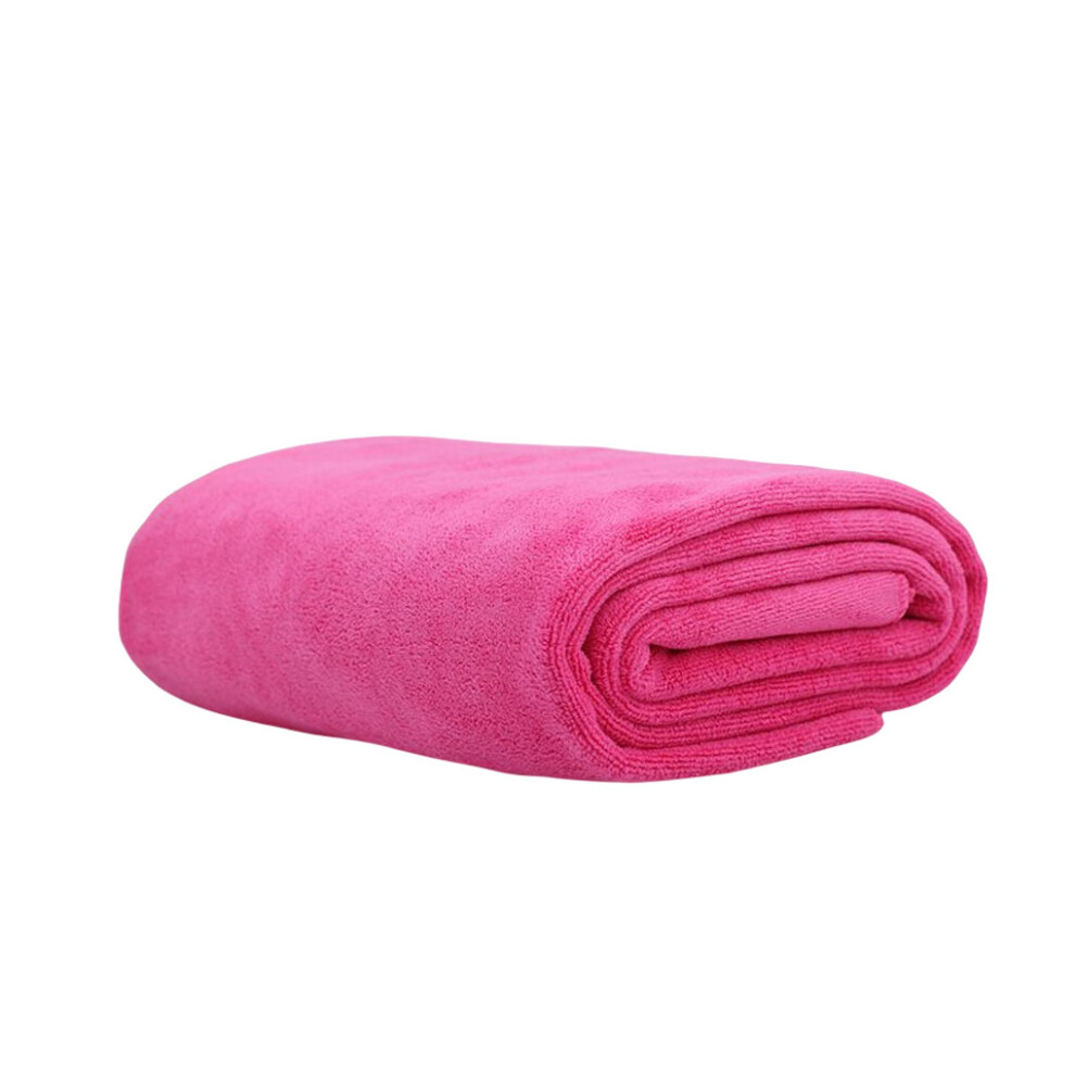 (Dark pink, 70x140Thick) Microfiber Bath Towel Water-absorbent Spa Fitness Soft Washcloth-image-OPC-PMS2JHP-NEW