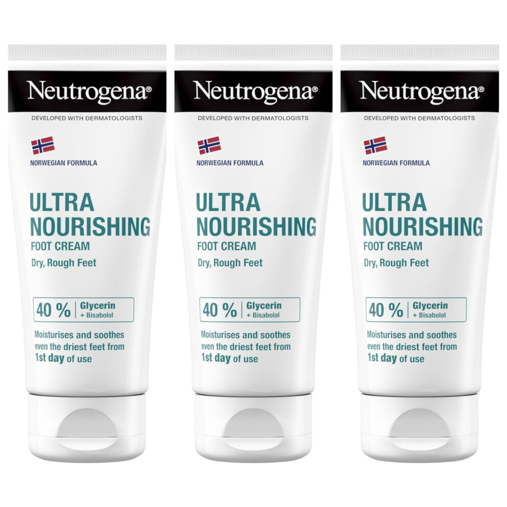Cream Neutrogena Norwegian Formula Ultra Nourishing Foot For Dry Skin |Intensely Moisturising Foot Enriched With Glycerin - 100Ml (Pack Of 3)