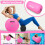 Inflatable Air Roller Gymnastics Tumbling Mat 80x50cm Pink 2