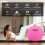 Inflatable Air Roller Gymnastics Tumbling Mat 80x50cm Pink 7