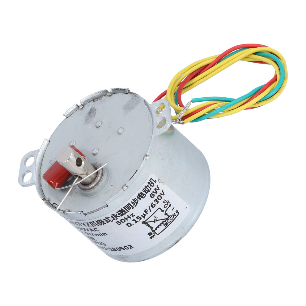 Low Speed 6W Gear Motor 2.5R/Min Ac220v Cw/Ccw Aluminum Brass 4621358425640