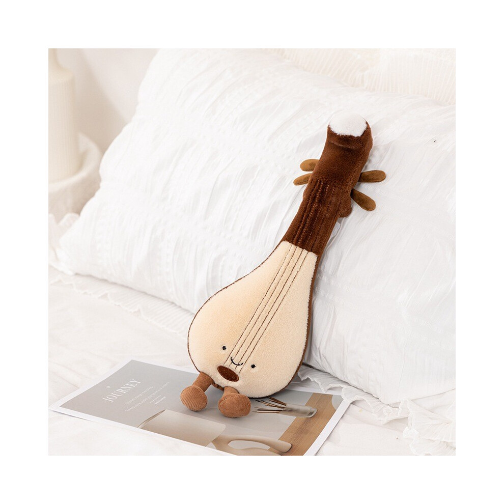 (Lute) Instrument Plush Musical Pillow With Guitar Violin Embroidery Decor Gift Home