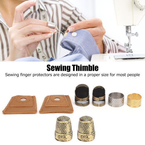 Retro Metal Copper Sewing Thimble Durable Finger Protector for Hand Work 2