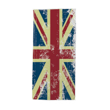 (UK 2,75 x 150 cm)Serviette de bain imprimée drapeau britannique serviette de plage pour piscine de plage et événements extérieur