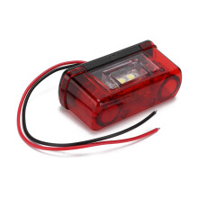 Kfz-Kennzeichenbeleuchtung LED 12-24V Weiß/Rot, 4 LEDs für alle Fahrzeuge