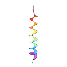 Bunter 140cm Spiral-Windmühle Windspinner Faltbare Garten- & Hofdekoration