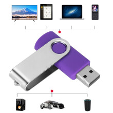 Candy Purple 32GB Drehbarer USB-Stick Tragbarer Speicher Memory Stick