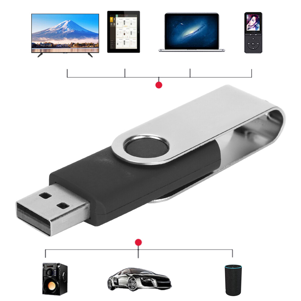 Candy Rotatable Usb Flash Drive 4Gb Portable Memory Stick Black 4321358431237