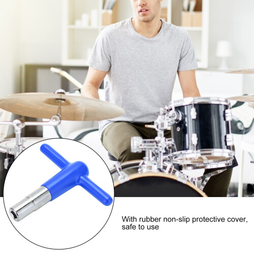 Drum T-Shaped Wrench Tuning Key Silicone Handle DT‑08 Blue 2