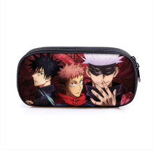 (16) Jujutsu Pencil Kaisen Box Students Anime Pen Case Stationery Bag Makeup Storage
