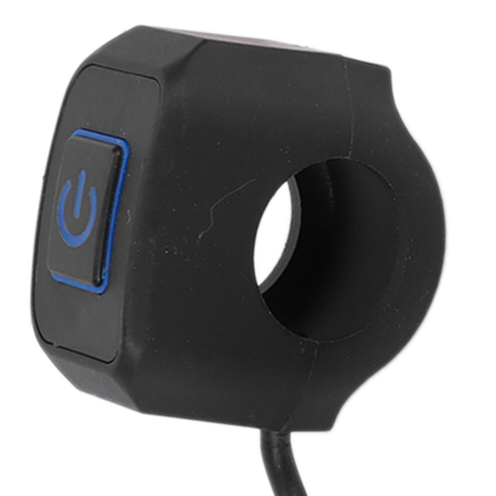 22Mm Waterproof Motorcycle Handlebar Switch Control Button For Headlight Blue 9441358432524