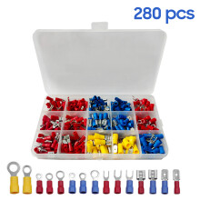 280 pièces connecteurs de fils rouges, bleus et jaunes 0,5-4 mm²