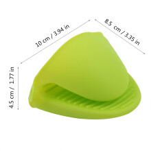 Heat Resistant Silicone Oven Glove 10x8.5cm Safe Cooking & Baking Green