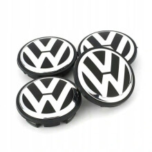 Set van 4 - Volkswagen VW wieldoppen / wielnaafemblemen - Autozilver 56 mm