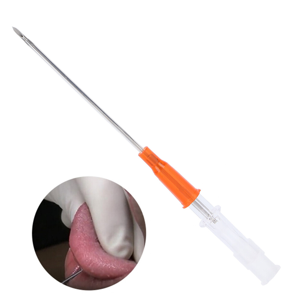 50Pcs 14G Stainless Steel Catheter Piercing Needles for Ear Nose Body Art