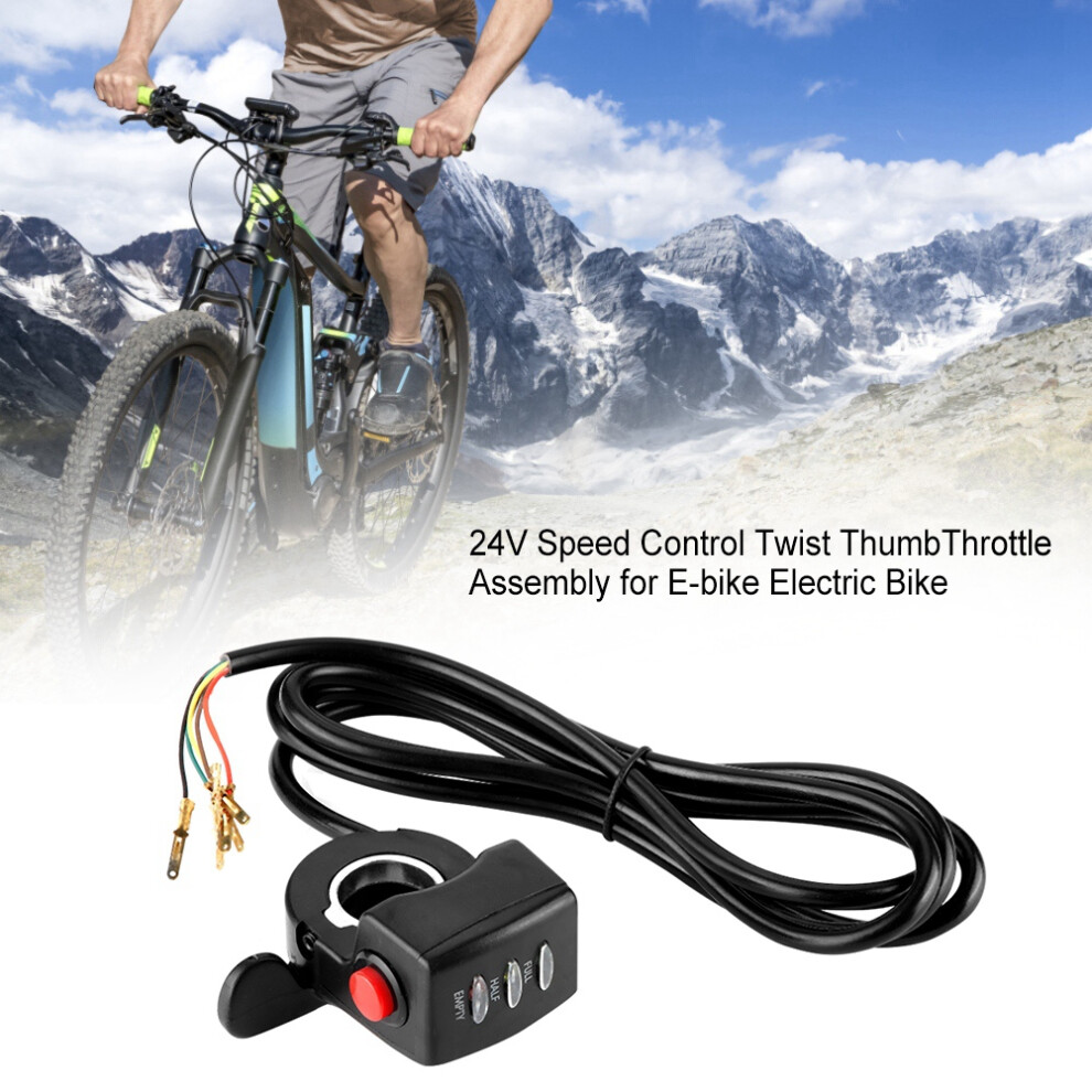 24V Electric Bike Thumb Throttle With Steady Speed Control & Battery Display 7631358440274