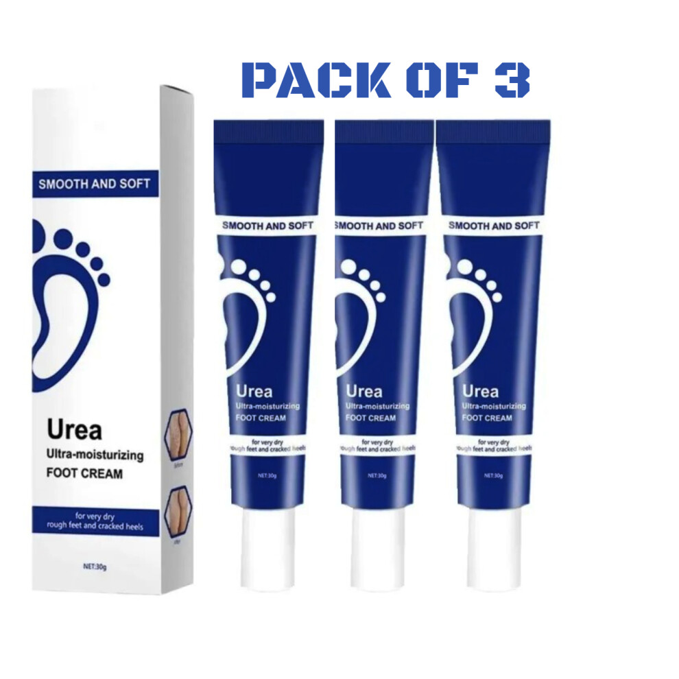 Ultra Moisturizing Foot Cream for Men & Women,Urea Lotion | Rough & Cracked Feet | Healsing & Moisturizing Your Feet (Pack of 3)- 30g, Each