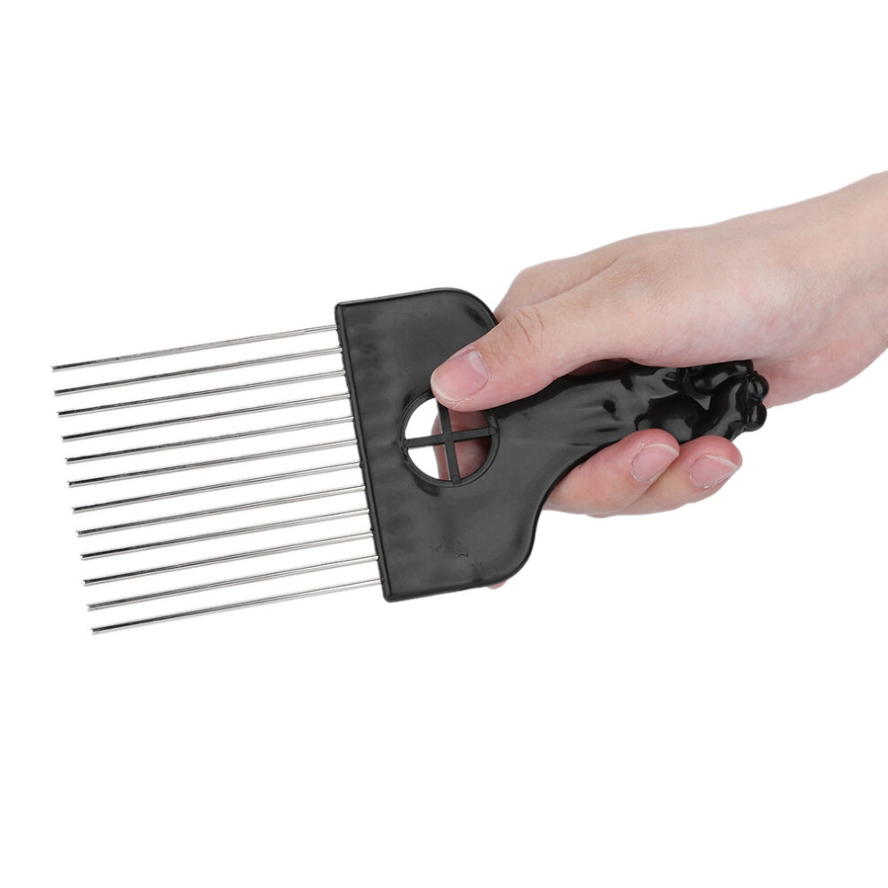 Portable Retro Men's Wide Tooth Comb with Alloy Teeth Anti-Rust Design