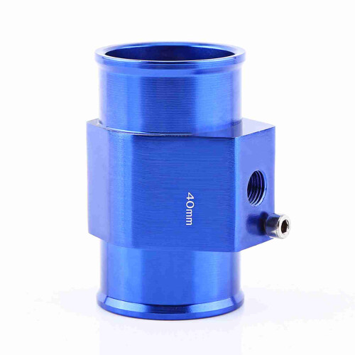 Universal-Metallischer Auto-Wassertemperatursensor Adapter Blau 40mm Rohrverbindung 2